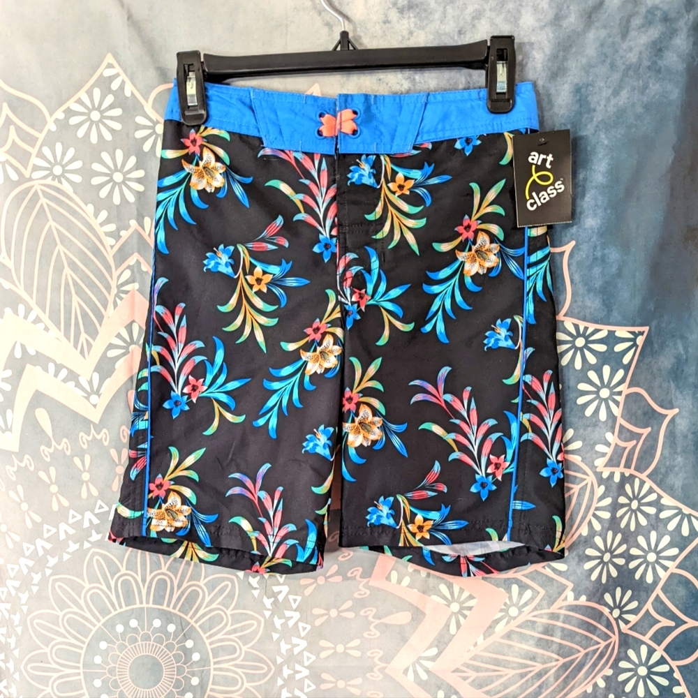 Art Class Boys Floral Swim Trunks - NWT